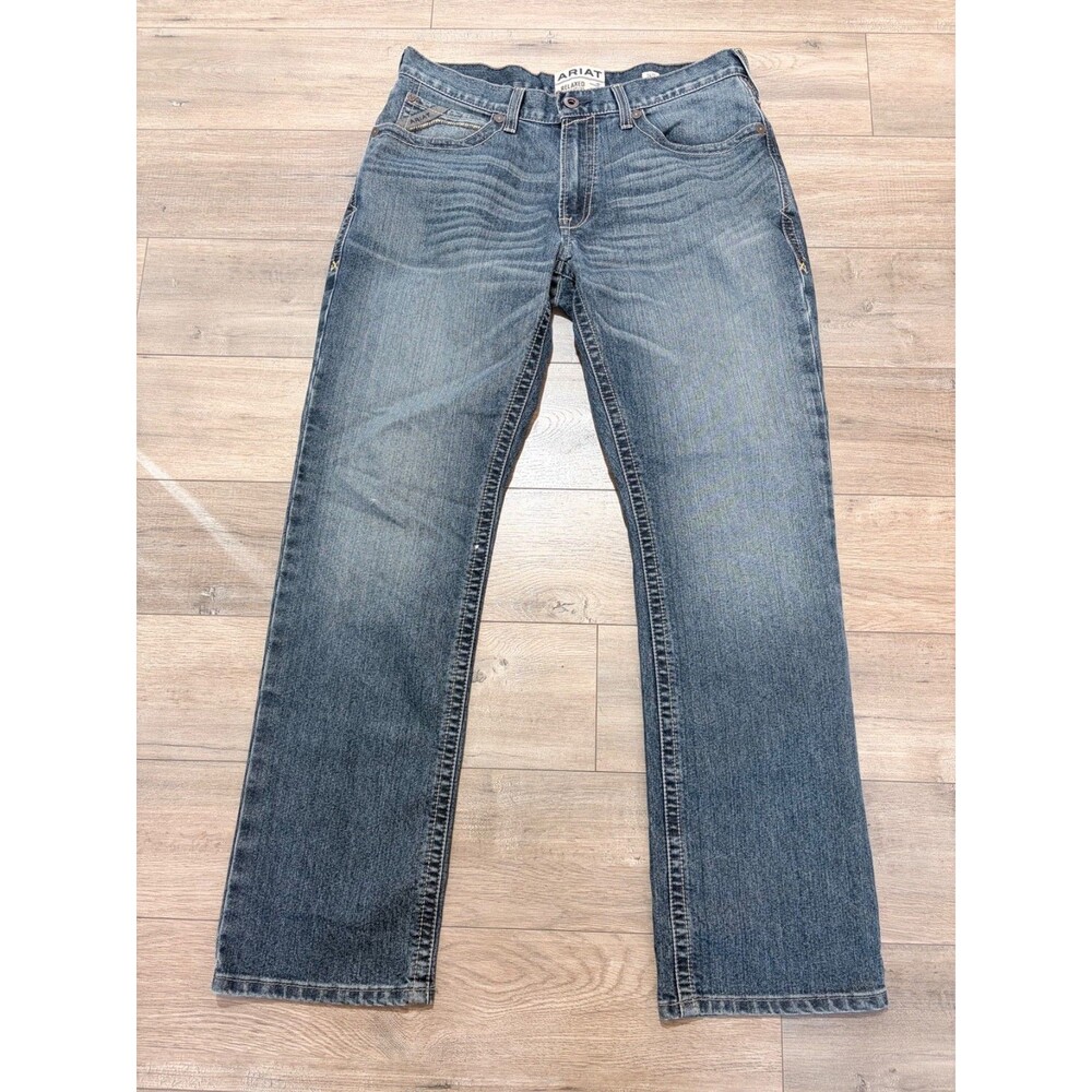 Ariat M4 Stockton Relaxed Straight Jeans Mens 34x34 Blue Western